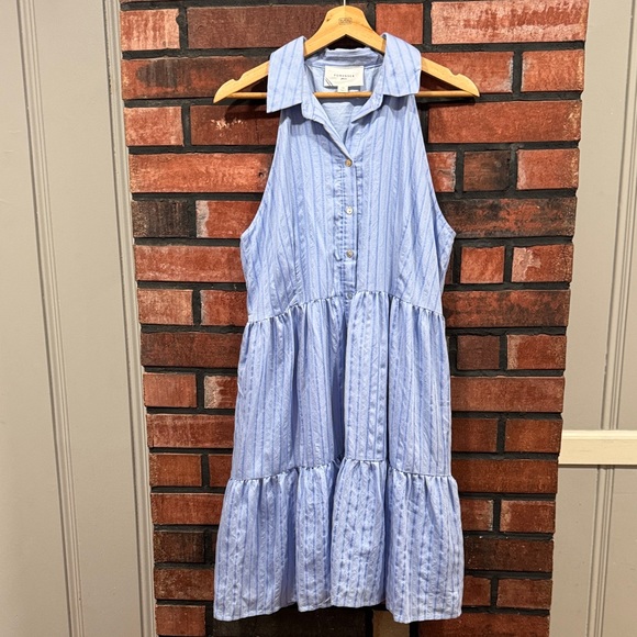 Pomander Place Light Blue Striped Dress - Picture 3 of 13